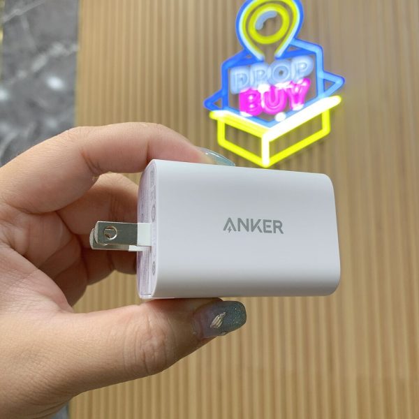 Củ sạc nhanh Nano 100W ANKER A2679 - 2 chân dẹt gập - màu trắng (ko hộp, ko kèm cáp)