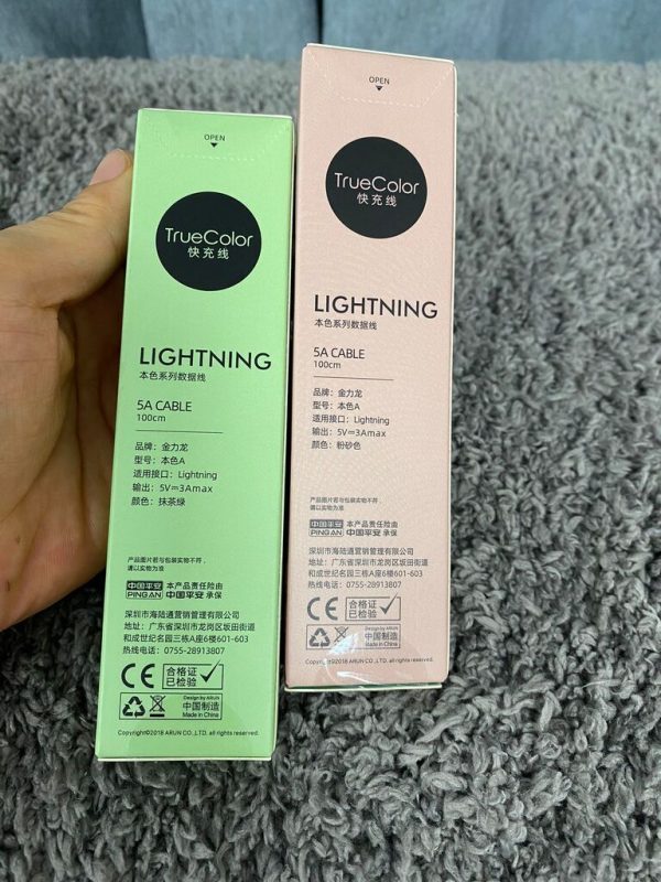Dây cáp sạc iPhone TrueColor Lightning ( Fullbox , new 100% )- giao màu ngẫu nhiên Dây cáp sạc iPhone TrueColor Lightning ( Fullbox , new 100% )- giao màu ngẫu nhiên