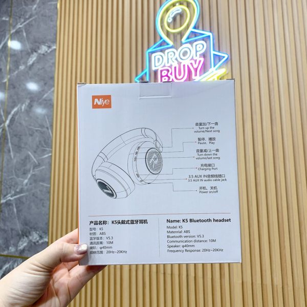 Tai nghe Bluetooth chụp đầu Niye K5 Tai nghe Bluetooth chụp đầu Niye K5