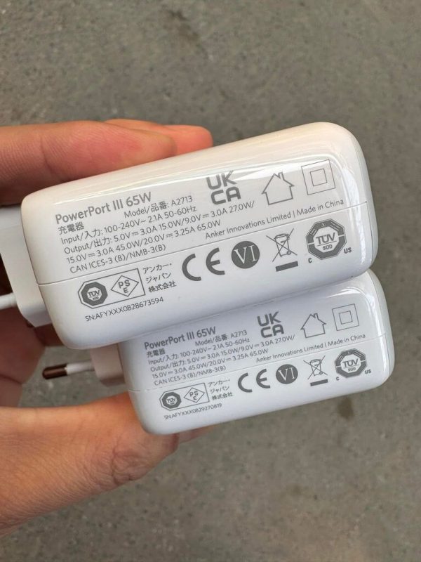 Củ sạc nhanh 65W Anker A2713 PowerPort III - không hộp