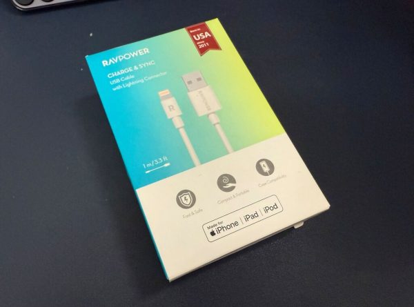 CÁP SẠC và truyền dữ liệu USB to Lightning RAVPower RP-CB030 – 1m mầu trắng mới nguyên hộp