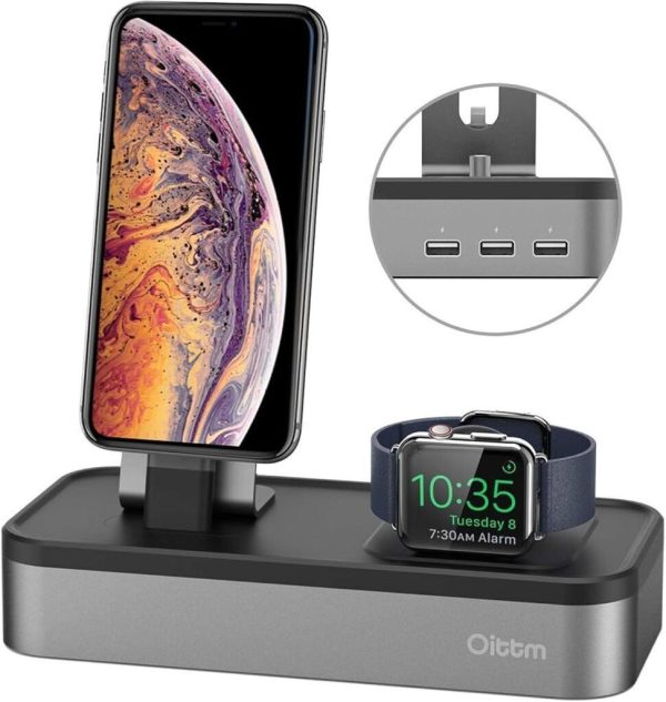 Dock sạc đa năng Oittm cho iPhone, iPad và Apple Watch ( hàng Amazon), ko bao gồm cáp sạc
