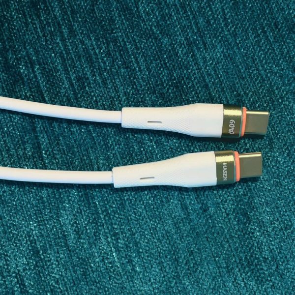 Cáp sạc nhanh HASEN HS-C37 (Type C-C 60w) dây Silicone chống rối, dài 1M