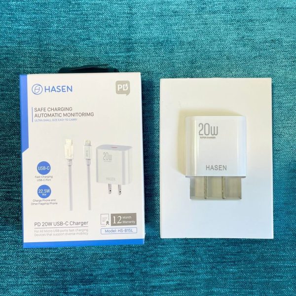 Bộ củ cáp sạc nhanh PD 20W HASEN HS-B15L Type C-Lightning 1M