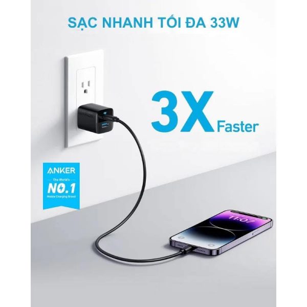 Củ sạc Anker 2 Cổng 323 33W - A2331
