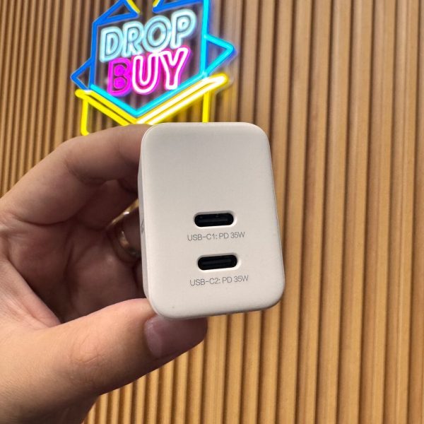 Củ sạc nhanh 35W hãng Recci 2 cổng C , chân gập RCT-P35C