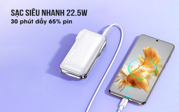Củ sạc kiêm Pin dự phòng Remax RPP-532 dung lượng 10.000mAh sạc nhanh 22.5W PD Củ sạc kiêm Pin dự phòng Remax RPP-532 dung lượng 10.000mAh sạc nhanh 22.5W PD