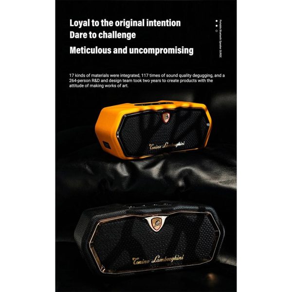 Loa Bluetooth Torino Lamborghini TL89 – Da Nappa, Logo mạ vàng 18K, có TWS, CS 20W