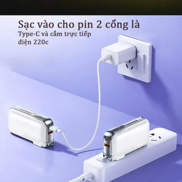 Củ sạc kiêm Pin dự phòng Remax RPP-532 dung lượng 10.000mAh sạc nhanh 22.5W PD Củ sạc kiêm Pin dự phòng Remax RPP-532 dung lượng 10.000mAh sạc nhanh 22.5W PD
