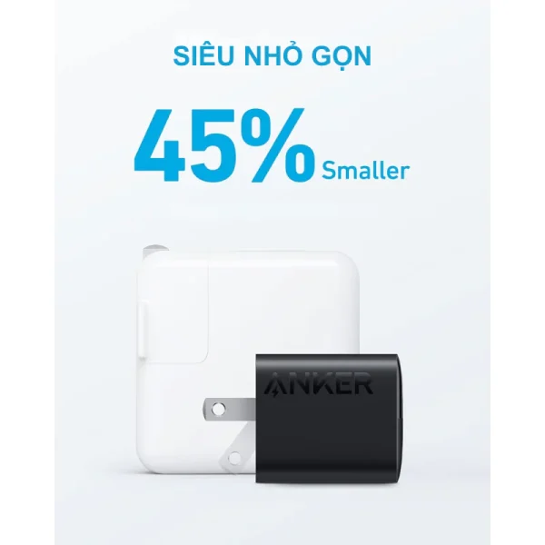 Củ sạc nhanh 33W ANKER A2331, 1 cổng Type C + 1 cổng USB ( bản F ) Củ sạc ANKER A2331