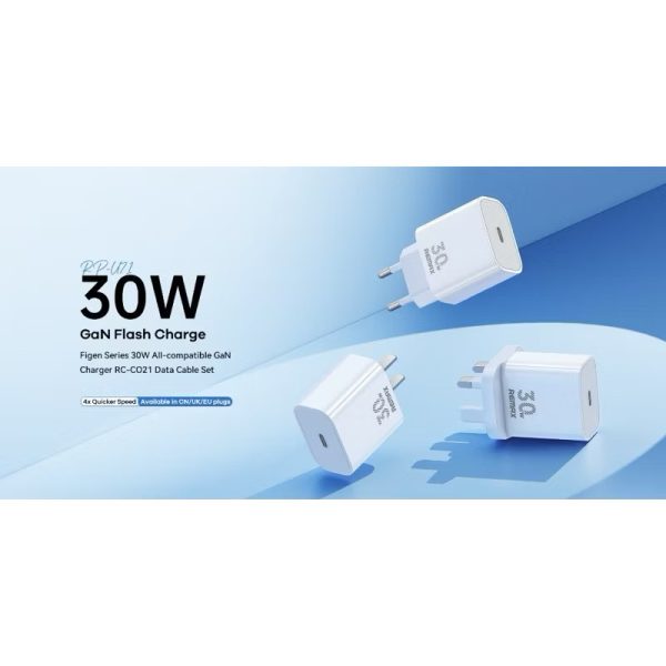 ￼Bộ củ cáp sạc nhanh Remax RP-U71 GAN 30W Type C to Type C hàng siêu xịn