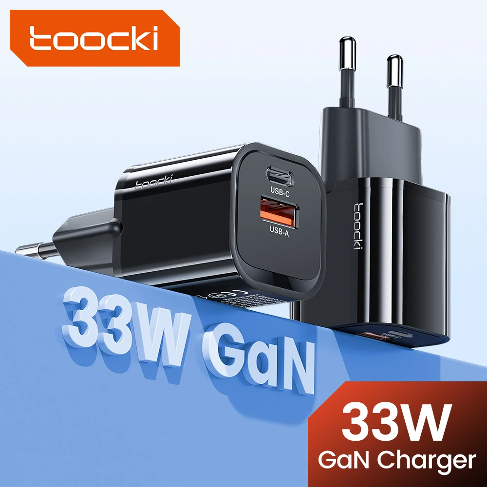 Củ sạc nhanh Toocki 33W GaN USB-C + USB-A