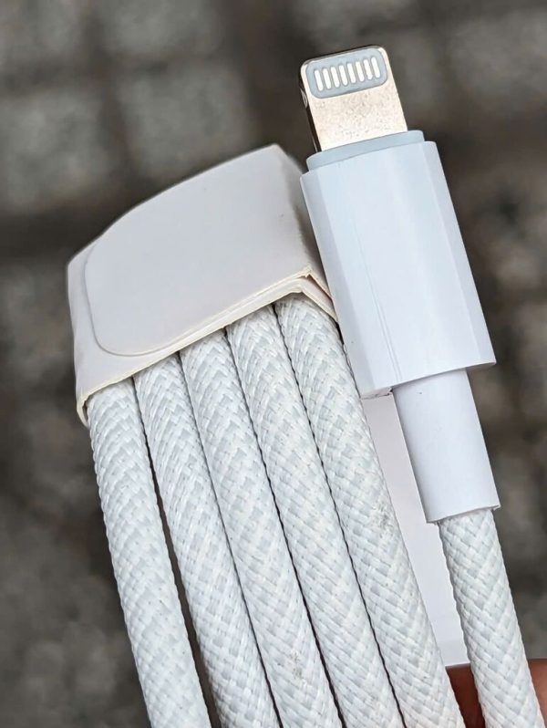 Dây sạc C to Lightning dù siêu 1bền max 27W, sợi to chống gãy gập cao cấp