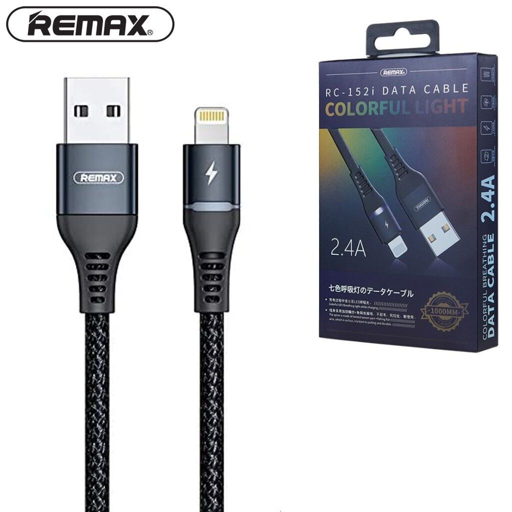 Cáp sạc bọc dù Lightning REMAX RC-152i 2.4A