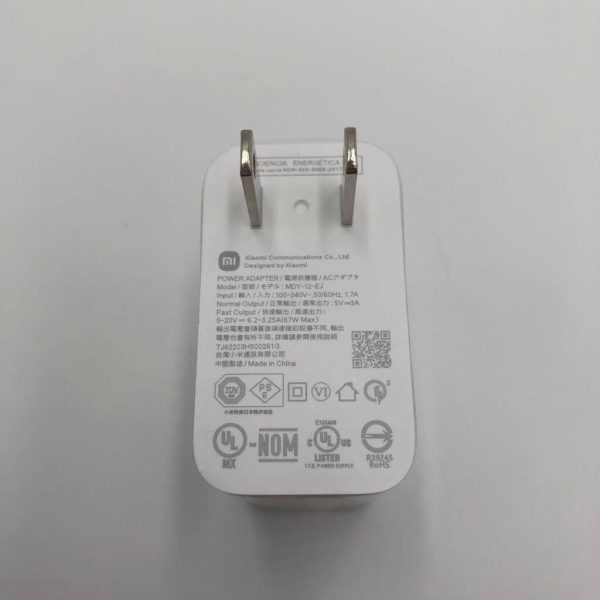 Củ Sạc Nhanh 67W chính hãng Xiaomi , 2 chân dẹt (không hộp)