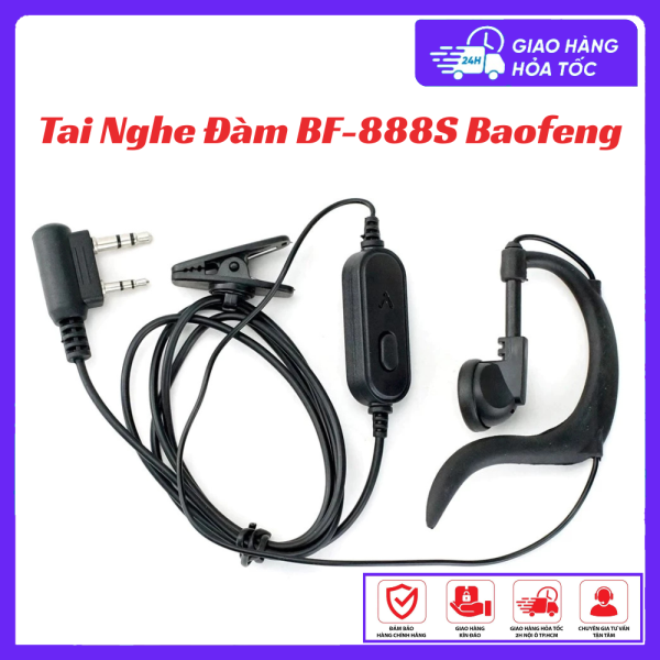 Tai Nghe Bộ Đàm Baofeng, Moto, Kenwood Loại 2 Đầu Jack 3.5li và 2.5li