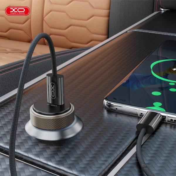 Combo sạc nhanh ô tô XO-CC70 + Cáp Type-C 3A bọc dù – Đồng hành bền bỉ trên mọi hành trình