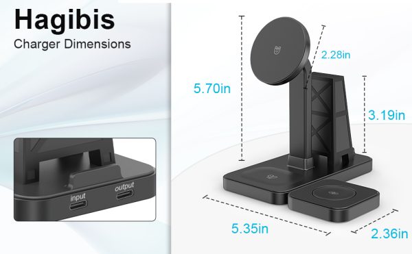 Dock sạc 34in 1 sạc không dây Magsafe cho iphone,android, tai nghe không dây, airpod, apple watch