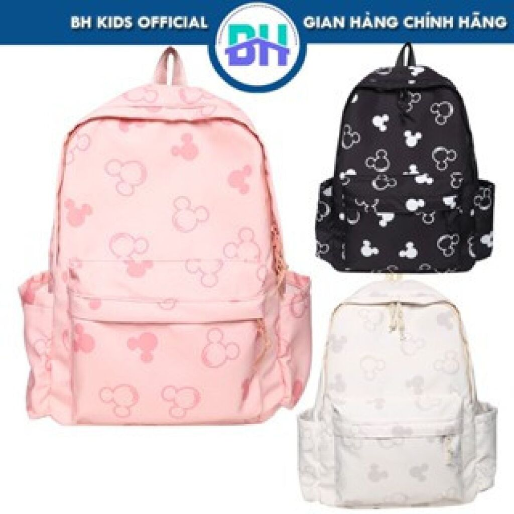 Balo nữ đi học BH Kids hình chuột Mickey dễ thương làm cặp sách, túi xách thời trang - BHS87