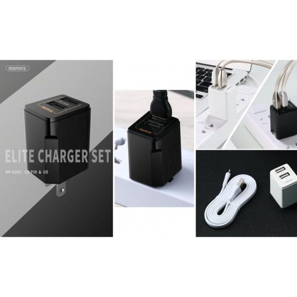 Bộ cốc sạc và cáp sạc chân i phôn, chống cháy nổ Remax Elite Set RP-U28II Bộ cốc sạc và cáp sạc chân i phôn, chống cháy nổ Remax Elite Set RP-U28II