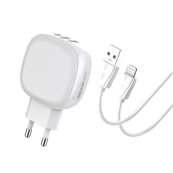 Bộ củ sạc nhanh 3 cổng 32W PD&QC hãng LDNIO A3510Q kèm cáp PD Bộ củ sạc nhanh 3 cổng 32W PD&QC hãng LDNIO A3510Q kèm cáp PD