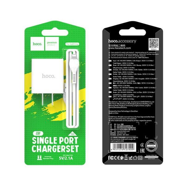 Bộ Sạc Hoco C81 đầu ra Type C, Micro, iPhone