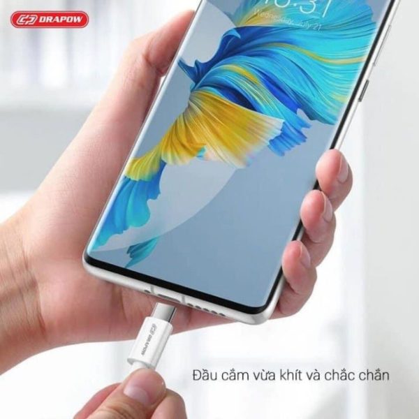 Cáp dây dù Drapow CZ11 sạc nhanh C to C 100w dài 2 mét - sạc được Laptop / iPhone 15 / Android