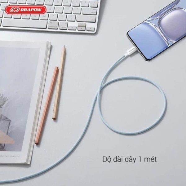 Cáp dây dù Drapow CZ11 sạc nhanh C to C 100w dài 2 mét - sạc được Laptop / iPhone 15 / Android