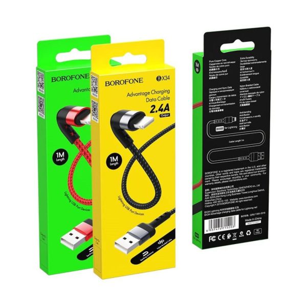 Cáp sạc Borofone BX34 chống gãy lightning