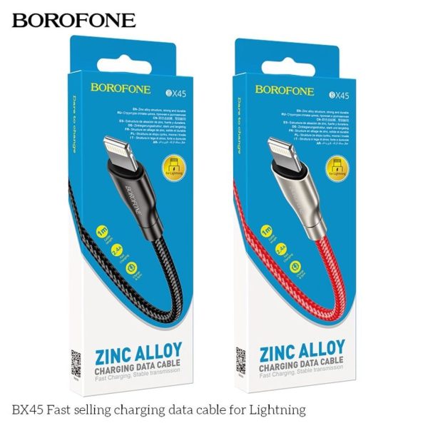Cáp Sạc Đầu hợp kim kẽm borofone BX45