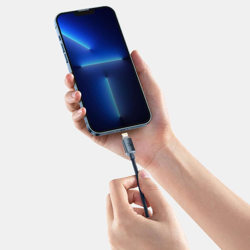Cáp sạc iPhone 20w Baseus crytal dài 1,2m