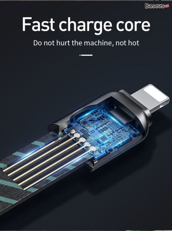 Cáp sạc Lighting tích hợp dây đeo vải mềm đa năng Baseus Collar Lanyard cho iPhone/ iPad (2.4A) 1m