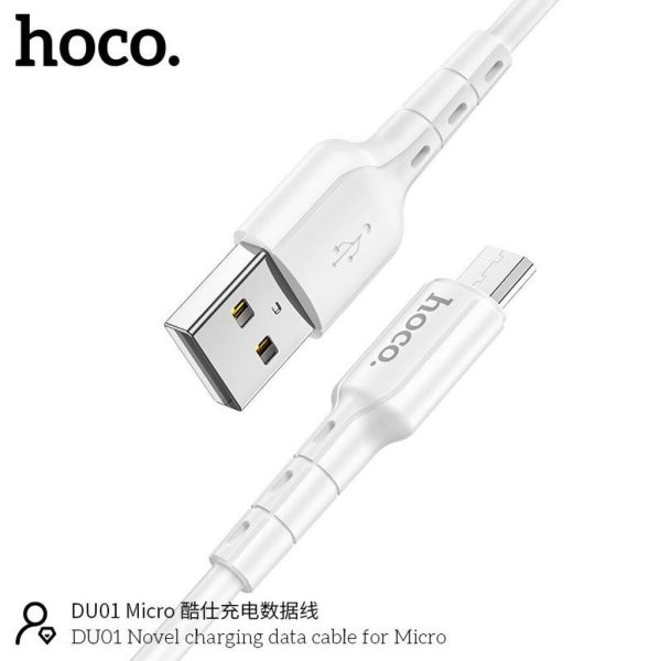 Cáp sạc nhanh 2.4A Hoco DU01 kết nối Micro truyền data nhanh chóng cho Android dài 1M Cáp sạc nhanh 2.4A Hoco DU01 kết nối Micro truyền data nhanh chóng cho Android dài 1M