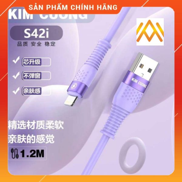 Cáp Sạc nhanh 2.4A Kim Cương 1.2m - S42