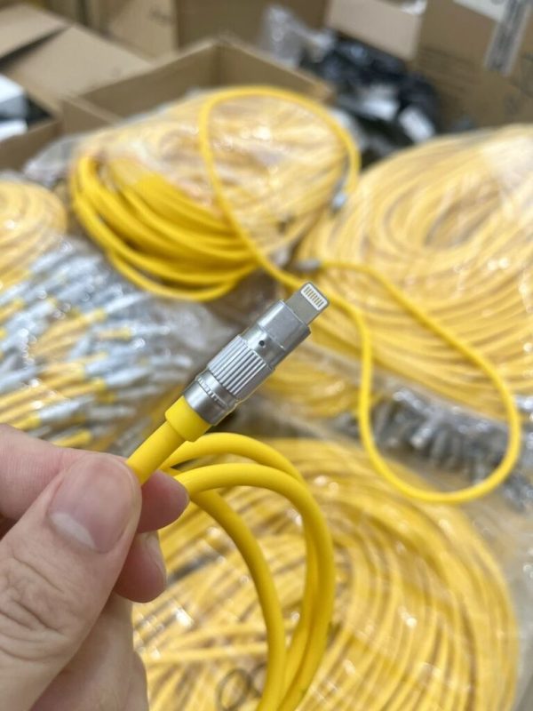 Cáp Sạc Nhanh Cao Su Non PD 27W Cho Mọi Dòng Máy IP Chân LN - Có Đèn Led Báo Hiệu