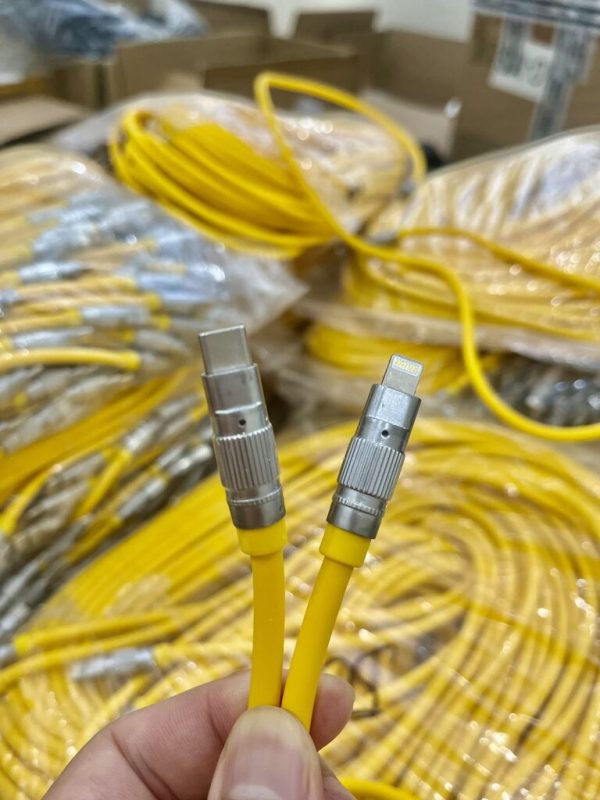 Cáp Sạc Nhanh Cao Su Non PD 27W Cho Mọi Dòng Máy IP Chân LN - Có Đèn Led Báo Hiệu