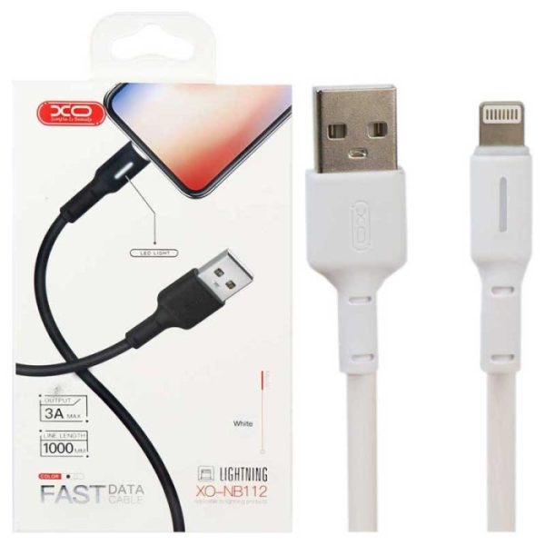 Cáp Sạc Nhanh IPhone, IPad 3A XO NB112 (Trắng/Đen) - Chính Hãng Cáp Sạc Nhanh IPhone, IPad 3A XO NB112 (Trắng/Đen) - Chính Hãng