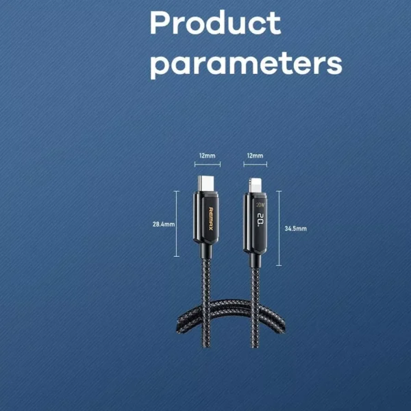 Cáp sạc nhanh iPhone Type C to Lightning 20W Remax RC-128i