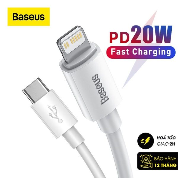 Cáp sạc nhanh siêu bền C to IP Baseus Superior Series PD 20W (Type C to iPhone) - Đen