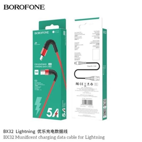 Cáp sạc nhanh truyền dữ liêu Borofone X32 lightning