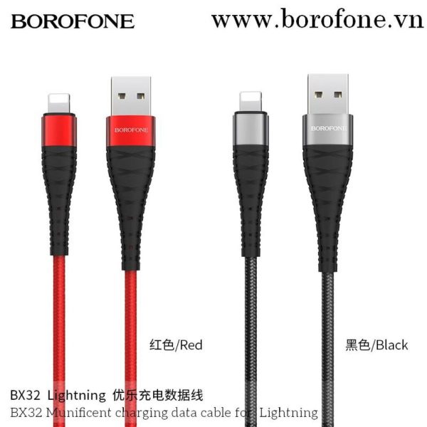 Cáp sạc nhanh truyền dữ liêu Borofone X32 lightning
