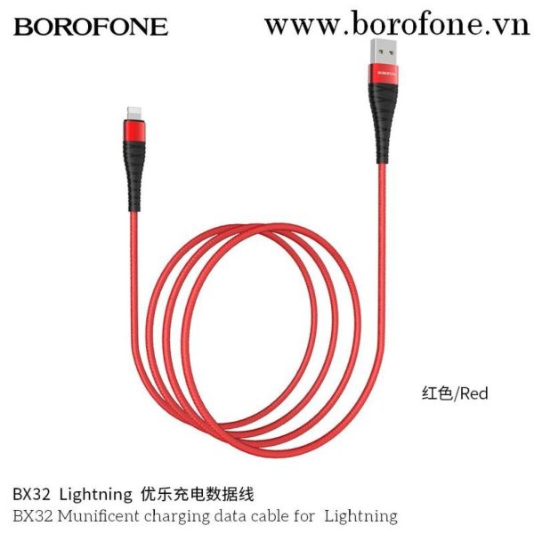 Cáp sạc nhanh truyền dữ liêu Borofone X32 lightning