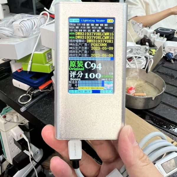 Cáp sạc iPhone C to L có MFI, hiển thị công suất FEEYOO Heymix (hàng xuất Đức )