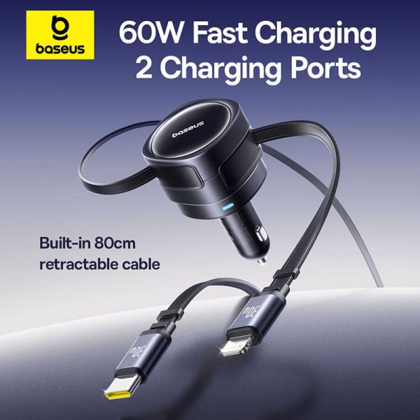 Tẩu Sạc Nhanh Kèm Cáp Baseus Enjoyment Max Car Charger 60W