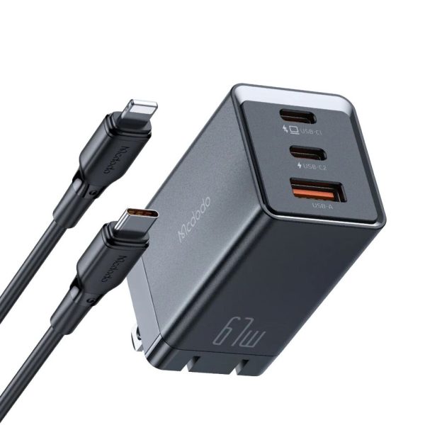 Cốc Sạc Nhanh Mcdodo 67W 2C1U Gan5 mini Fast Charger Kit Pro (2 Type-C + USB, Kèm cáp) Cốc Sạc Nhanh Mcdodo 67W 2C1U Gan5 mini Fast Charger Kit Pro (2 Type-C + USB, Kèm cáp)