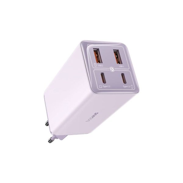 Cốc Sạc Nhanh OS-Baseus GaN6 Pro Fast Charger 2C+2U 100W (Chân tròn, Kèm cáp C to C 100W, 1m)