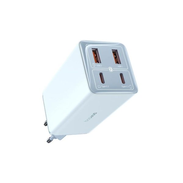 Cốc Sạc Nhanh OS-Baseus GaN6 Pro Fast Charger 2C+2U 100W (Chân tròn, Kèm cáp C to C 100W, 1m)