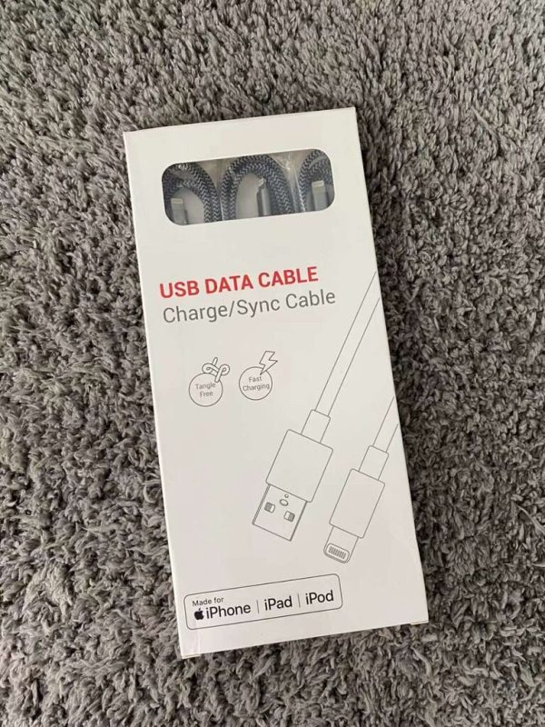 Combo 3 sợi cáp sạc dây bọc dù cho iPhone dài 2m