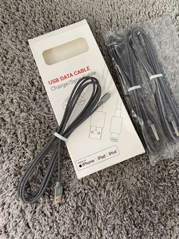 Combo 3 sợi cáp sạc dây bọc dù cho iPhone dài 2m