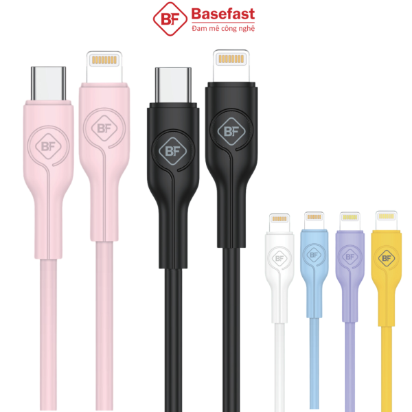 Cáp sạc nhanh 27W C to Lightning dây Silicon siêu bền - Basefast MERCURY SERI CS56